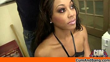 Amazing ebony in gangbang interracial fucking 13