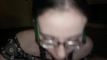 Wifey sucking hubby cock