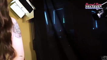 Hot brunette coed emma w gives a footjob while deep fingering her pussy