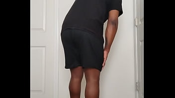 Good morning getting undressed to spread buttocks open