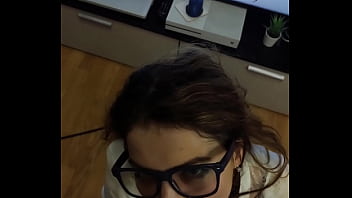 Fucked the teacher and cummed on her glasses