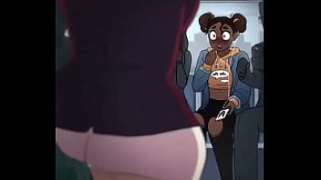 Comiendo en el tren artista derpixon