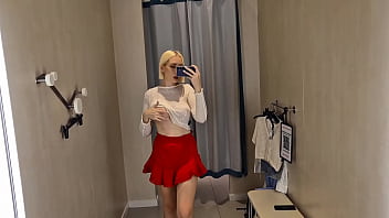 Spying on a blonde with a big ass no panty in a public Spying on a blonde with a big ass no panty in a public