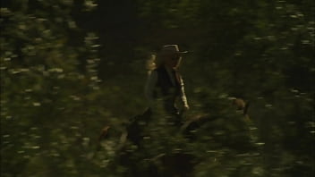 Taylor rain folds in two for a deep pile driver from a ranch hand