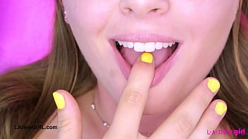 Radiant blonde beauty naked close up