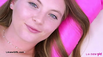 Radiant blonde beauty naked close up