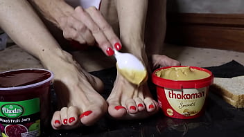 Peanut butter jelly & a foot fetish fantasy
