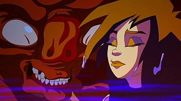 Tight teen busted by some ghosts happy halloween