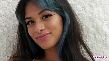 Sexy teen brunette student has cute pussy