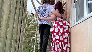 Milf met a neighbor on the street and invited him home for sex