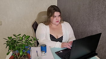 Boss fucked bbw sextress's huge ass and cum on her big juicy tits Boss fucked bbw sextress's huge ass and cum on her big juicy tits