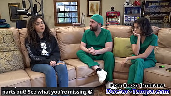 Scrub in as doctor tampa give sexy neighbor mara luv her first gynecological examination medfet movies exclusively on