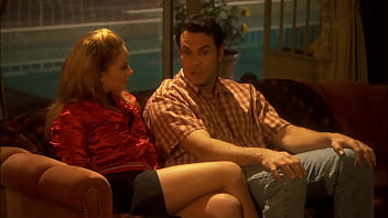 Christie lee gets fucked on couch by inked man