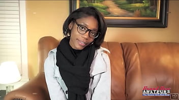 Nerdy brunette cutie sylvia gets her ass and pussy banged and swallows cum