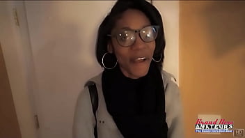 Nerdy brunette cutie sylvia gets her ass and pussy banged and swallows cum