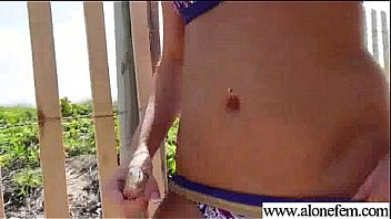 Girl please herself with crazy things as sex toys video 22