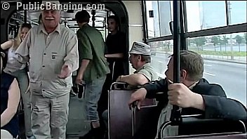 Insane extreme public sex in a bus