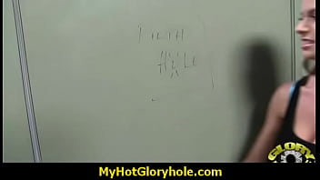 Sexy wild lady deepthroats at gloryhole 9