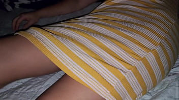 My stepsister lets me play with her pussy climbs on my bed and shows