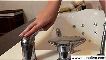 Alone cute lovely girl masturbate with crazy stuffs video 06