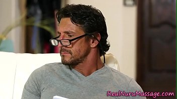 Masseuse gobbles big cock