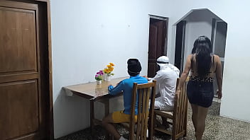 A latino and his arab friend are on a business visit to colombia the extravagant latino fucks the waitress who serves them