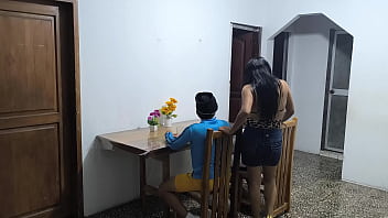 A latino and his arab friend are on a business visit to colombia the extravagant latino fucks the waitress who serves them