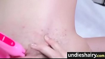 Hairy pussy in lacy undies 30