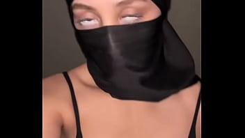 Hijab slut caresses her boobs • solo muslim tease with jiggly arab titties