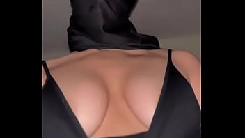 Hijab slut caresses her boobs • solo muslim tease with jiggly arab titties