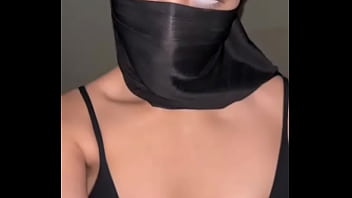 Hijab slut caresses her boobs • solo muslim tease with jiggly arab titties