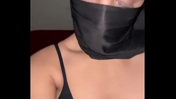 Hijab slut caresses her boobs • solo muslim tease with jiggly arab titties