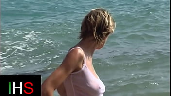 Blonde and slutty mother ass fucked at the seaside