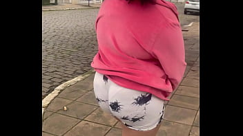 Chubby girl farting in public while walking – can’t hold it Chubby girl farting in public while walking – can’t hold it