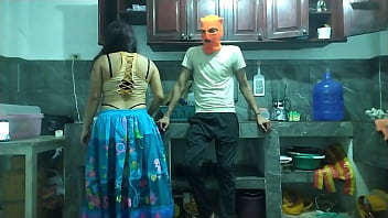 "from flaccid penis to erect 25 year old man with a big penis masturbates while waiting for his best friend in the kitchen"