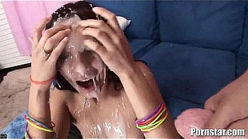 Cute brunette danni cole taking multiple cumshots to the face Cute brunette danni cole taking multiple cumshots to the face