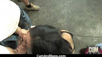 Big booty ebony gangbanged by white dudes 30