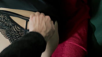 Girl in evening dress after masquerade party wanted sex