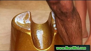 Nuru massage asian banged after blowjob in the bath 13