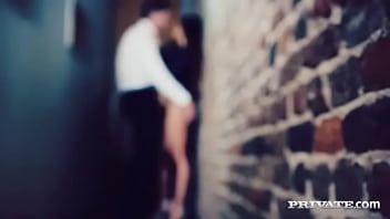 Sexy brunette hannah shaw gets a face full of cum