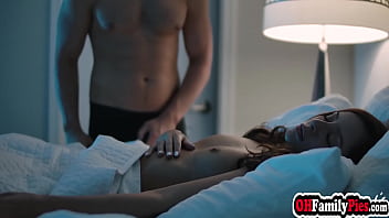 Redhead stepsis in sexy uniform riding on stepbros big cock