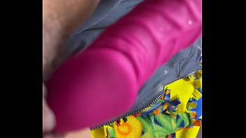 Pink wet pussy gets plaid with