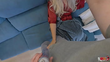 Sexy stepmom gets caught masturbating by her stepson