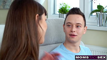 Lusty milf alyssa reece lets virgin stepson practice pounding her pussy before his date