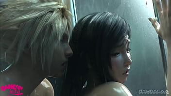 Tifa likes to fuck in the hot shower
