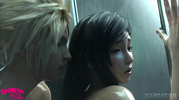 Tifa likes to fuck in the hot shower