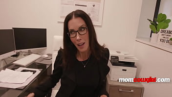 Corporate boss milf does anal with step son interning at her company