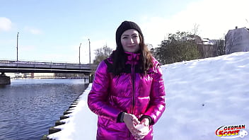 German scout small tits girl belinda pick up for first time casting fuck