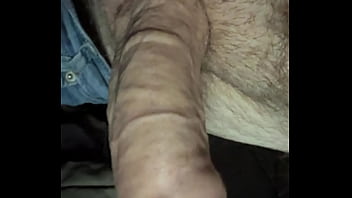 Shows his big erect cock