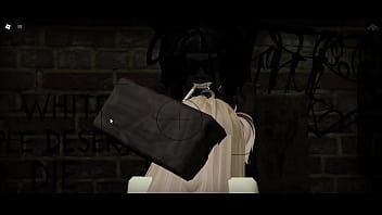 Blonde roblox slut caught on camera used by big black cock